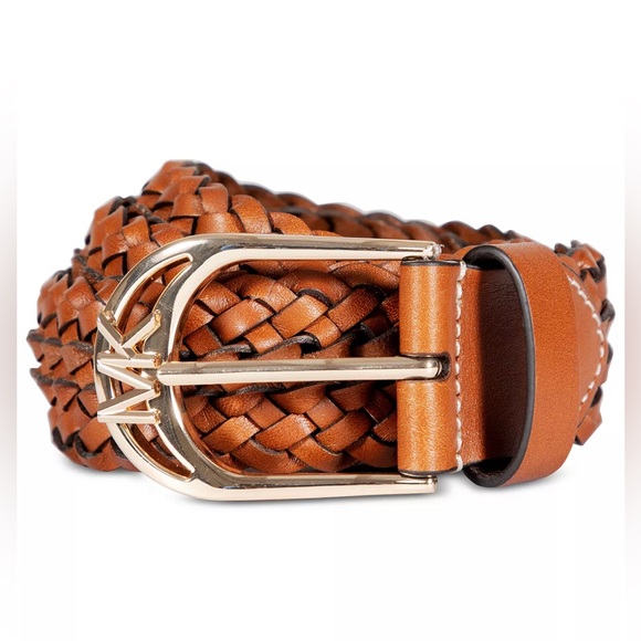 MICHAEL KORS Women's Braided Leather Belt